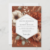 Terracotta Painterly Boho Wedding 招待状 (正面)