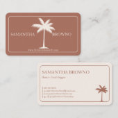 Terracotta Palm Tropical Tree 名刺 (正面/裏面)