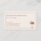 Terracotta Palm Tropical Tree 名刺 (裏面)