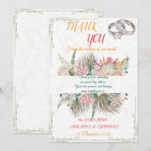 Terracotta Pampas Grass Bohemian Thank You Note サンキューカード (正面/裏面)