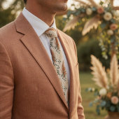 Terracotta Pampas Grass & Eucalyptus ネクタイ