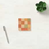 Terracotta Patchwork Quilt Rustic Farmhouse Floral ポストイット (オフィス)