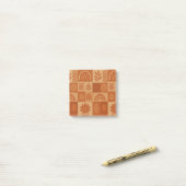 Terracotta Patchwork Quilt Rustic Farmhouse Floral ポストイット (デスク上)