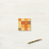 Terracotta Patchwork Quilt Rustic Farmhouse Floral ポストイット (デスク上)