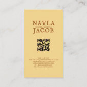 Terracotta Patchwork Quilt Rustic Farmhouse Floral 名刺 (裏面)