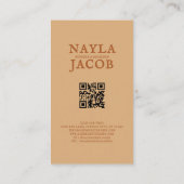 Terracotta Patchwork Quilt Rustic Farmhouse Floral 名刺 (裏面)