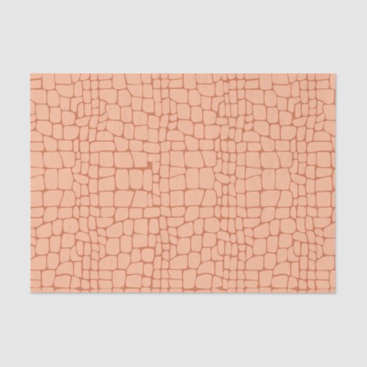 Terracotta Peach Crocodile Skin Texture Decoupage 薄葉紙 (正面)