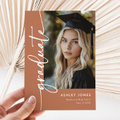 Terracotta Photo Collage Graduate Graduation Party 招待状