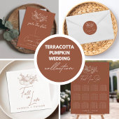 Terracotta Pumpkin Wedding Invitation 招待状