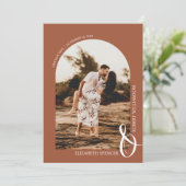 Terracotta QRコード結婚の写真日付の保存 セーブザデート (スタンド正面)