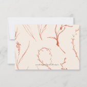 Terracotta QRコードArchモダンがオ結婚ンライン 出欠カード (裏面)