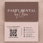 Terracotta QR Code Party Rental Modern 名刺