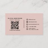 Terracotta QR Code Party Rental Modern 名刺 (裏面)