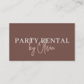 Terracotta QR Code Party Rental Modern 名刺 (正面)