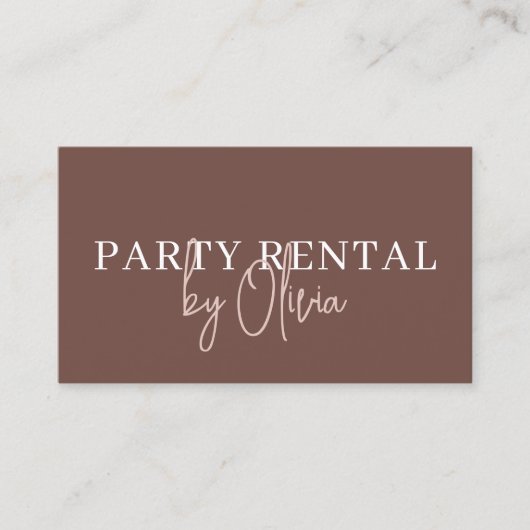 Terracotta QR Code Party Rental Modern 名刺 (正面)