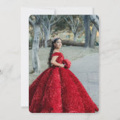 Terracotta Quinceañera Papel Picado Photo 招待状 (裏面)