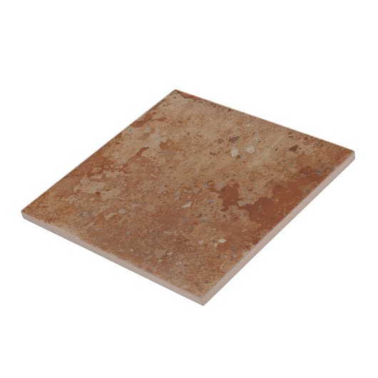 Terracotta red simple rustic  タイル (側面)