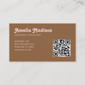 Terracotta Retro Decorative Minimalist 名刺 (裏面)