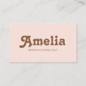 Terracotta Retro Decorative Minimalist 名刺 (正面)