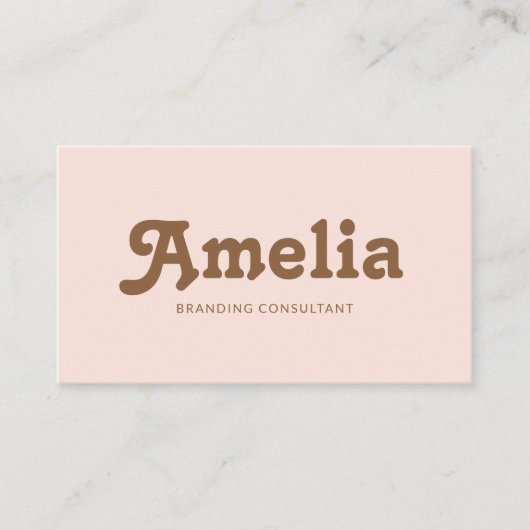 Terracotta Retro Decorative Minimalist 名刺 (正面)