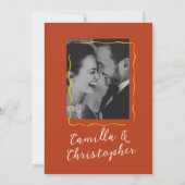 Terracotta Retro Disco Wedding 招待状 (裏面)