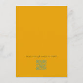 Terracotta Retro Wedding Details Card エンクロージャーカード (裏面)