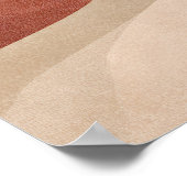 Terracotta River Abstract Wall Art for Living Room ポスター (角)