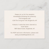 Terracotta-Russet Herbst Floral Hochzeitsdetails エンクロージャーカード (裏面)