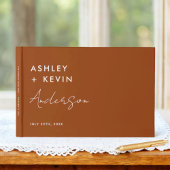 Terracotta Rustミニマリスト結婚写真 ゲストブック