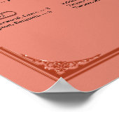 Terracotta Rust Alphabetical Wedding Seating Chart ポスター (角)