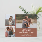 Terracotta Rust Photo日付カードを保存 セーブザデート (スタンド正面)