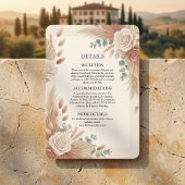 Terracotta Rustic Floral Boho  エンクロージャーカード