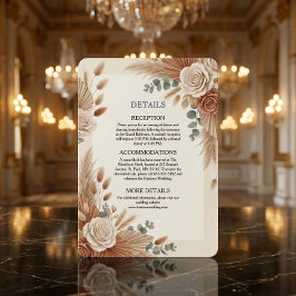 Terracotta Rustic Floral Boho  エンクロージャーカード