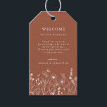 Terracotta Rustic Floral Fall Wildflower Wedding ギフトタグ<br><div class="desc">Simple Minimalist Elegant Terracotta Burnt Orange Modern Wedding favor tag with wildflowers. Please find more matching designs and variations from my store. And feel free to contact me for further customization or matching items.</div>