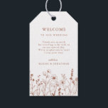 Terracotta Rustic Floral Fall Wildflower Wedding ギフトタグ<br><div class="desc">Simple Minimalist Elegant Terracotta Burnt Orange Modern Wedding favor tag with wildflowers. Please find more matching designs and variations from my store. And feel free to contact me for further customization or matching items.</div>