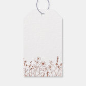Terracotta Rustic Floral Fall Wildflower Wedding ギフトタグ (裏面)