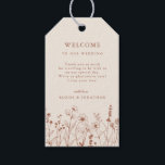 Terracotta Rustic Floral Fall Wildflower Wedding ギフトタグ<br><div class="desc">Simple Minimalist Elegant Terracotta Burnt Orange Modern Wedding favor tag with wildflowers. Please find more matching designs and variations from my store. And feel free to contact me for further customization or matching items.</div>