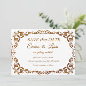 Terracotta Rustic Papel Picado – Save the Date セーブザデート (スタンド正面)