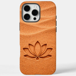  Terracotta Sand Lotus Flower Meditation iPhone 16 Pro Maxケース