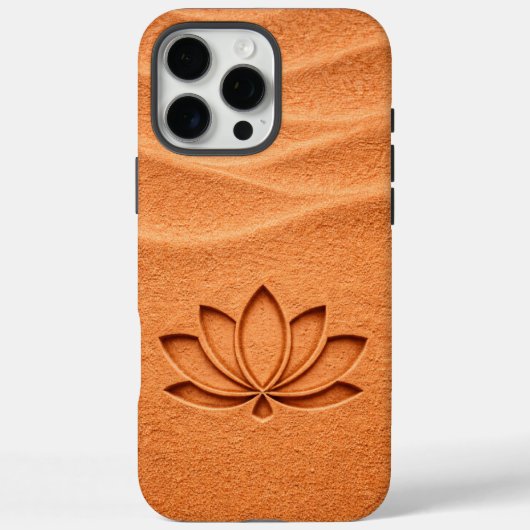 Terracotta Sand Lotus Flower Meditation Case-Mate iPhoneケース (裏面)