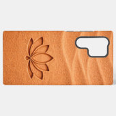 Terracotta Sand Lotus Flower Meditation Samsung Galaxyケース (裏面横)