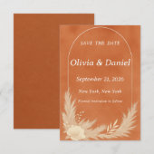 Terracotta Save the Date Card セーブザデート (正面/裏面)