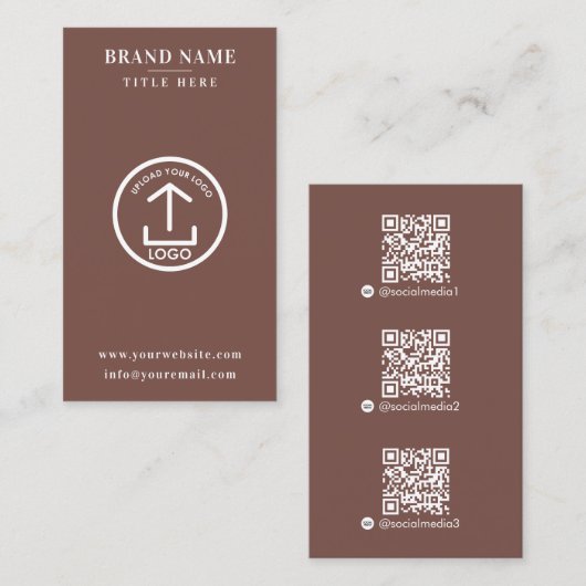 Terracotta Scannable Digital Contact QR Code Logo 名刺 (正面/裏面)
