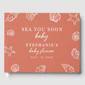 Terracotta Sea You Soon Beach Baby Shower ゲストブック (正面)