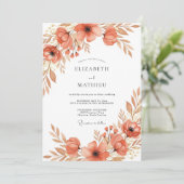 Terracotta Sophisticated Autumnal Wedding 招待状 (スタンド正面)