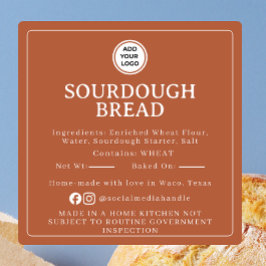 Terracotta Sourdough Ingredient Cottage Sticker スクエアシール