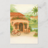 Terracotta Spanish Hacienda Destination Wedding エンクロージャーカード (裏面)