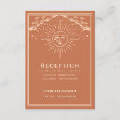 Terracotta Sun and Moon Tarot Wedding Reception エンクロージャーカード (正面)
