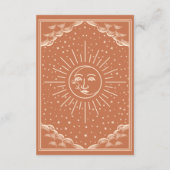 Terracotta Sun and Moon Tarot Wedding Reception エンクロージャーカード (裏面)