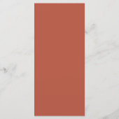 Terracotta Sunrise | 結婚式プログラム メニュー (裏面)